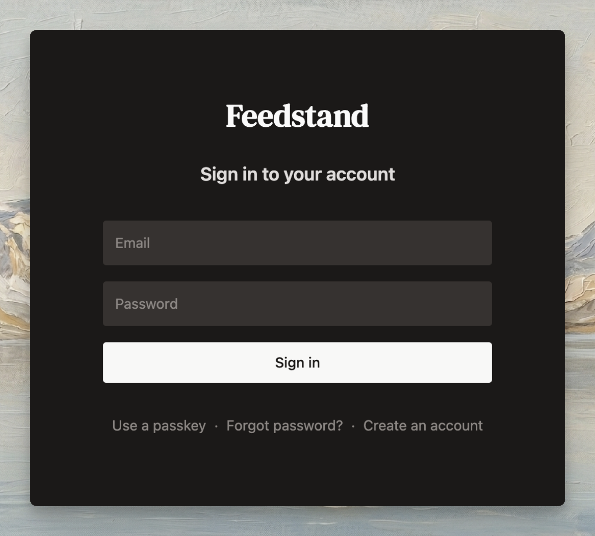 Sign-in screen